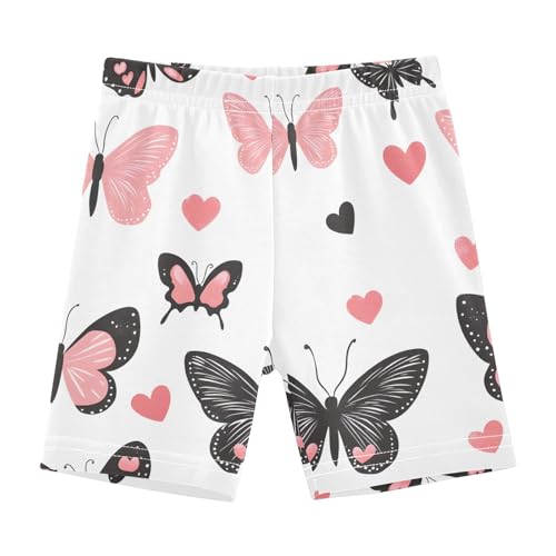 CHIFIGNO Cute Butterflies Cartwheel Shorts for Girls Bike Shorts Cotton Under Dress Dance Short Size 10