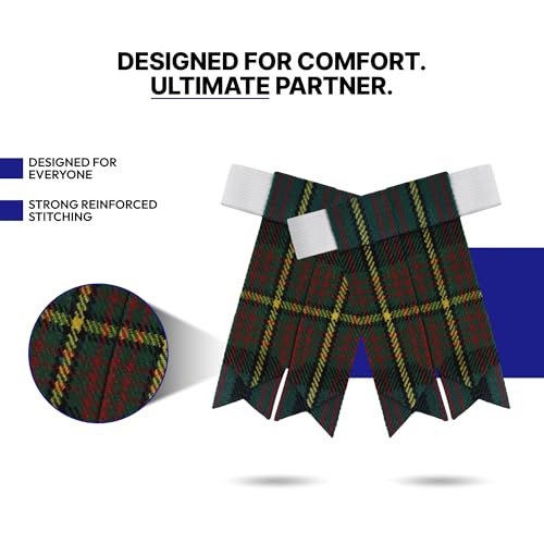 Image of Scottish Tartan Kilt Flashes with Elastic Adjusters