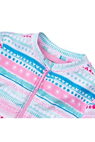 Eddie Bauer Girls' Rash Guard Swimsuit - Long Sleeve One-Piece Quick Dry Bathing Suit - Upf 50+ Swimsuit For Girls (S-Xl), Size Large, Begonia Pink #TOP1