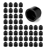DOJA Barcelona Tapones Hexagonales para Tornillos - Pack 50 de M12 - Color Negro - Fácil Instalación - Tapones Plastico Tornillos Resistentes - Tapas Protectoras Hexagonales, Ajuste Ideal, Estética
