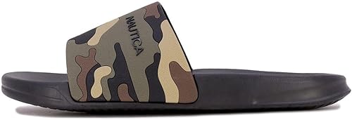 Miniatura 2 de Nautica Sandalias deslizantes para hombre - Cómodos zapatos de piscina y playa sin cordones con plantilla acolchada para uso casual