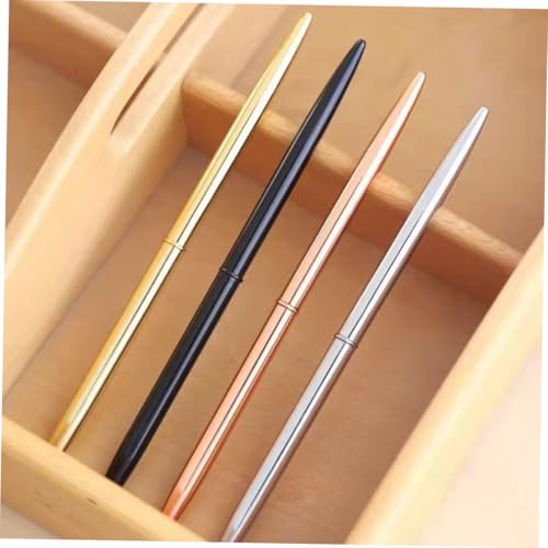 Bolígrafos elegantes metálicos con punta fina de 1 mm y tinta negra 4