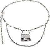 Fashionable Small Metal Waist Bag for Women - Trendy Y2k Mini Belt Bag, Versatile Crossbody & Fanny Pack,Luxury Gold/Silver Accessories (Silver)