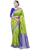 Sarees For Women Banarasi Art Silk Woven Saree for Summer Outfit Party || Ethnic Indian Wedding Gift Sari with Unstitched Blouse (Green)