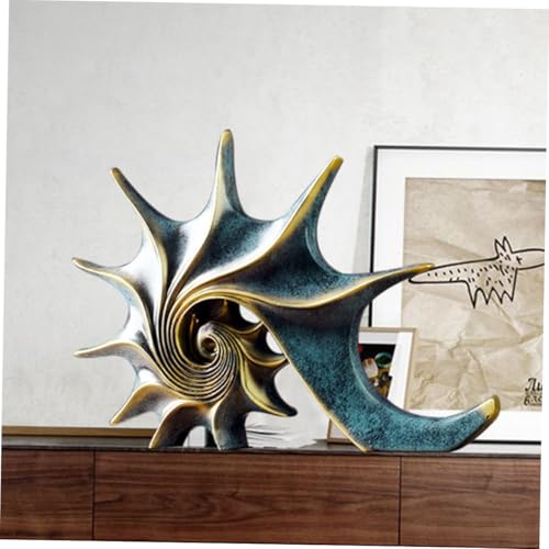 Conque en résine bleu GALPADA pour décorer un bureau moderne et épuré - 8