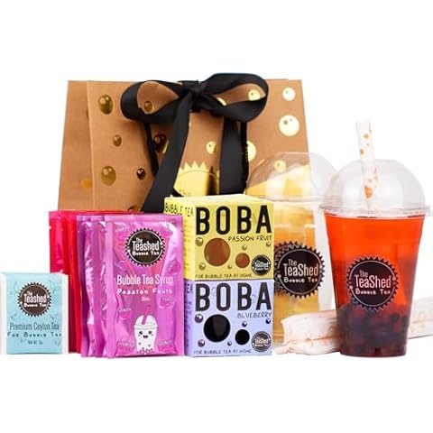 Bubble Tea Kit Syrup Gift Set with 6 Servings Cover