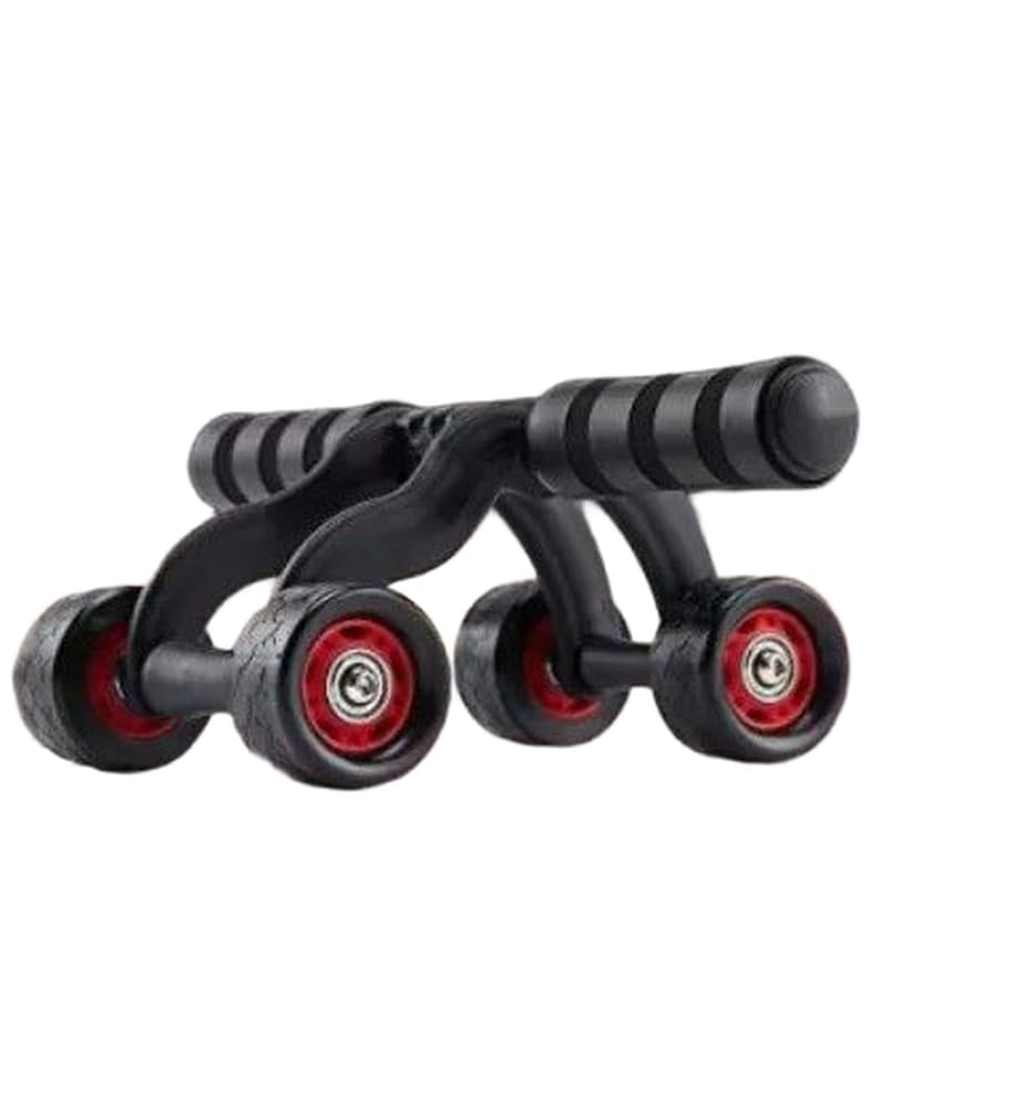Dinetic AB Roller 4 Wheel Abdominal Exerciser Fitness Home Workout Ab Exerciser (Black, Red)-picture-15