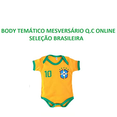 Body Bebe Mesversário Temático Roupinha de Bebê Brasil(G)