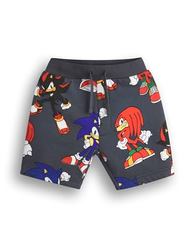 Conjunto de sudadera y pantalones cortos para niños con estampado gráfico de Sonic 4