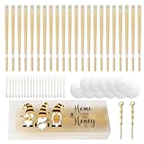 55 Stück Natürliche Ohrkerzen Set, Natürliche Ohrkerzen aus Bienenwachs für Erwachsene – Ohrenreinigungsset mit Sicherheitsfilter, Schutzscheiben, Wattestäbchen und Ohrlöffel zur schonenden Pflege