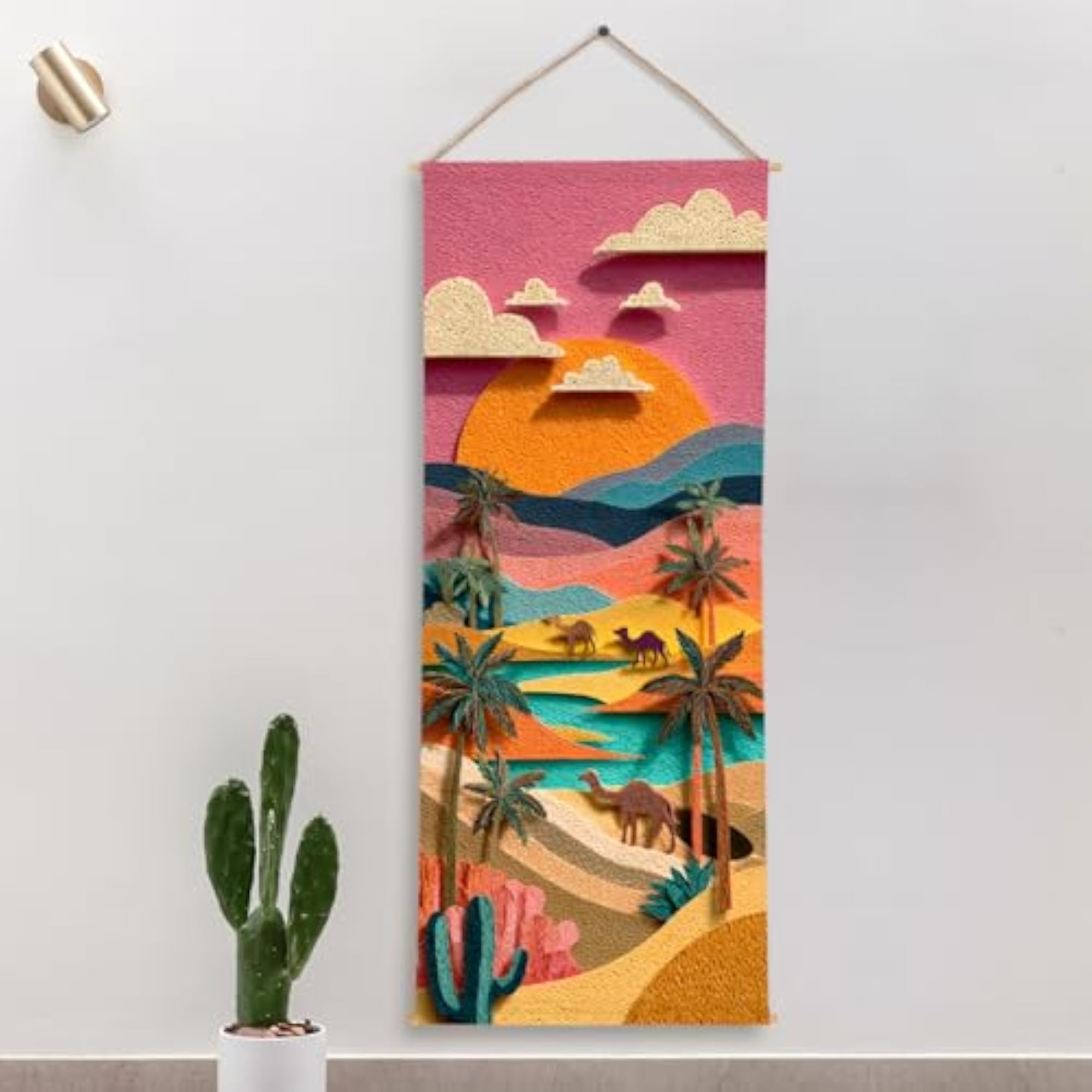 Nature Theme Wall Hanging Tapestry 24x60 In