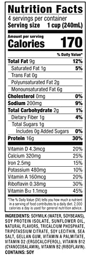 West Life Smoothie Blend Soy Milk, Unsweetened Plain, 16G Of Protein, Vegan Dairy Alternative, Lactose-Free, Keto Certified, 32Oz (Pack Of 12) #TOP6