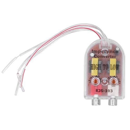 Ldafava 12v Car Stereo Radio Haut-Parleur élevé à Faible amplificateur Amplificateur Adaptateur d'impédance Audio Convertisseur pour véhicules Automobiles avec Construction en métaux en