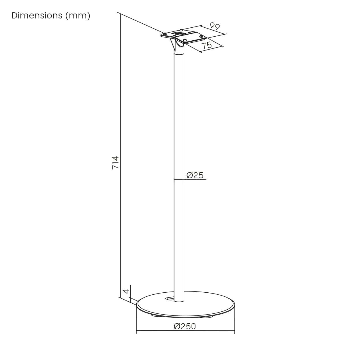 Supporti Per Altoparlanti Sonos Era 300 - Regolabili In Altezza, Set Da 2, Base Disaccoppiante, Per Pavimenti