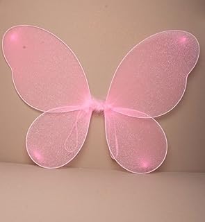 ALANNAHS ACCESSORIES Large Adult Net Fairy Wings With Silver Glitter Fancy Dress Up