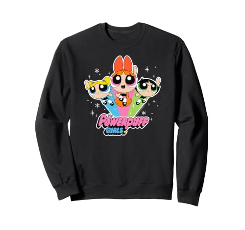 Image of Cartoon Network The Powerpuff Girls Logo With Snowflakes Sweatshirt