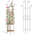 2 Set 32'' Taller Plant Trellis for Climbing Plants Indoors & Outdoor, Garden Metal Trellis Plant Support for Potted Plants, Houseplants, Flowers Vine, Ivy, Pothos, Monstera