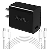 iPhone 充電器 PD 20W USB C 充電器 急速充電 Type C 充電器 [PSE認証済み] USB C - iPhone ケーブル 1m C - C ケーブル 1m 付き USB-C スマホ充電器 iPhone 電源アダプター タイプC アイフォン 充電器 iPhone/iPad/Android その他USB-C機器対応 急速充電器