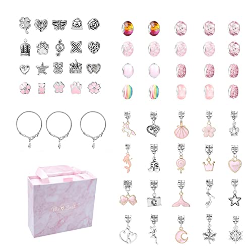 thoran Kit de Bijoux pour Tout-Petits, Ensemble de Bijoux de Bracelet de Charme de sirène de Licornes, Petites Filles Mignonnes Habiller Faire Semblant de Jouer Bijoux Cadeaux Cover