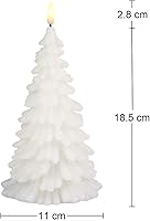 Vista 6 de AGLARY 2 velas blancas sin llama para árbol de Navidad, velas LED que funcionan con pilas, función de temporizador, con control remoto