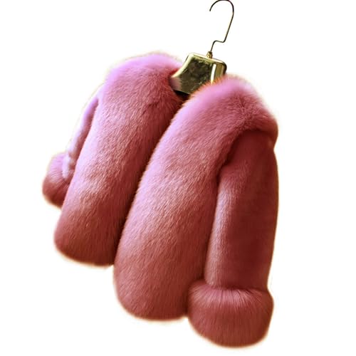 Toddler Faux Fur Jacket Fluffy Cozy Thick Fleece Clothes Kids Girls Elegant Princess Coat Teen Imitation Winter Jacket2