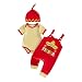 DNOMAID YZARC My 1st Cinco De Mayo Baby Boy Outfit Stripe Short Sleeve Romper Embroidered Overalls Pants Set Newborn Clothes (Red cinco de mayo, 12-18 Months)
