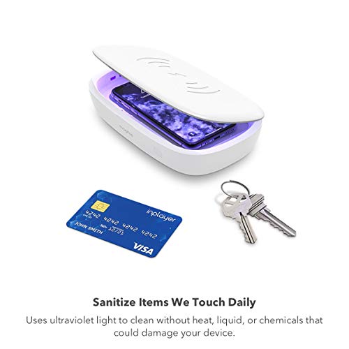 Image of Mophie - Smartphone Light sanitizer with Universal Wireless Charging - White