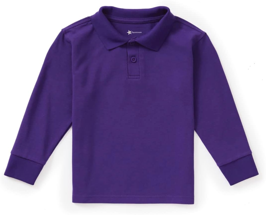Classroom School Uniforms Toddler Long Sleeve Pique Polo CR835D