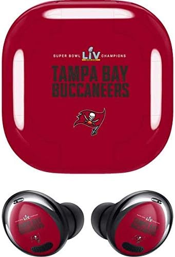 Skinit Decal Audio Skin Compatible with Samsung Galaxy Buds Pro - Officially Licensed NFL Super Bowl LV Champions Tampa Bay Buccaneers Design