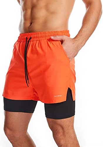 Danfiki Short De Course Homme - Short Sport Gaufré Respirant Avec Poches - Fitness Et Entraînement