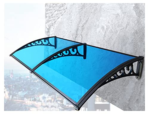 Auvent de fenêtre polycarbonate bleu pour abriter votre patio du soleil - 2