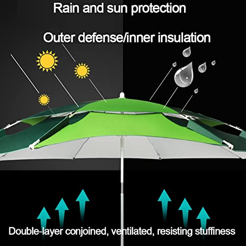 Sombrilla de playa de aluminio con alta protección UV y estructura estable 3