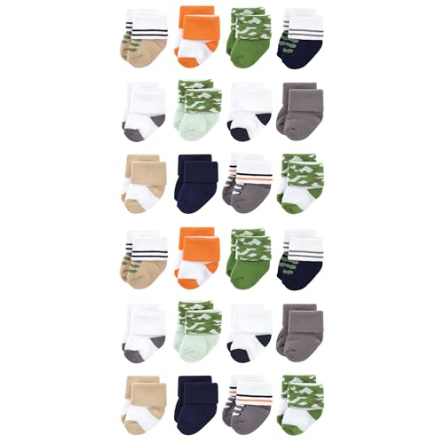 Luvable Friends Unisex Cotton Rich Baby Terry Socks 24-Pack