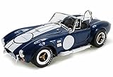 1965 Shelby Cobra 427 S/C Convertible Carroll Shelby, Blue w/ White Stripes - Shelby SC121-1 - 1/18 Scale Diecast Model Toy Car