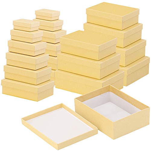 Your Design Geschenkbox Geburt: 20er-Set neutrale Geschenk- und Aufbewahrungs-Boxen, 10 Größen (Baby-Geschenkbox zur Geburt)