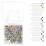 1000 StüCk Stecknadeln Mit Kopf, Stecknadeln Mit Kopf, Stecknadeln, Stecknadel, Stecknadeln Lang, Stecknadeln 38mm Glaskopfstecknadeln FüR Stoff, Schmuck, Basteln, Basteln Und NäHprojekte (Farbenfroh)