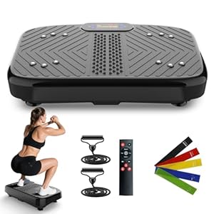 Vibration Plate Exercise Machine Weight Loss, Full Body Workout Vibration Plate Lymphatic Drainage,199 Adjustable Speeds Power Shaping Vibrating Plate Built-in Bluetooth Speaker For Whole Body Workout
