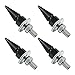 Bashineng Spike License Plate Screw Fasteners 4 Pcs Kit License Plate Frame Bolts Decoration Stainless Steels Aluminum Alloy Universal Fit Most Cars Truck Motorcycle (Black)