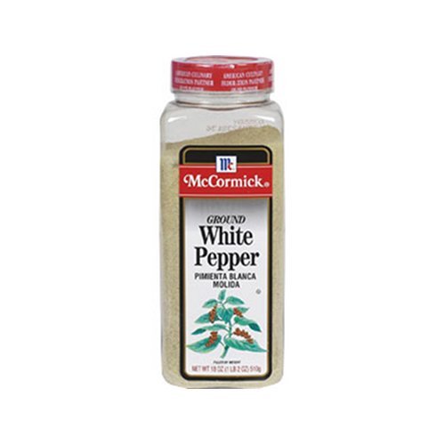 8 Pack Wholesale Lot McCormick Ground White Pepper, 18oz
