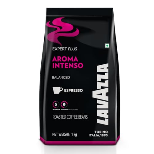 Image of Lavazza Aroma Intenso | Roasted Coffee Beans | Medium Dark Roast | Arabica Robusta Blend |bag, 1000 Grams