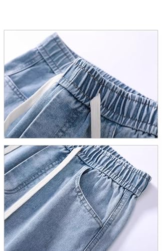 Men's Summer Jeans Loose American Style Pants3