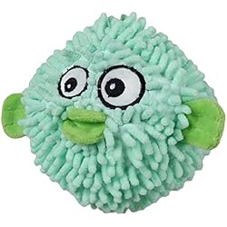 SmartPetLove Snuggle Puppy Tender-Tuffs Ball - Round Pufferfish Tough Dog Toy - Cute and Fun Plush Ball with Squeaker