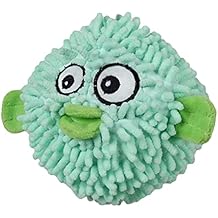 SmartPetLove Snuggle Puppy Tender-Tuffs Ball - Round Pufferfish Tough Dog Toy - Cute and Fun Plush Ball with Squeaker