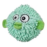 SmartPetLove Snuggle Puppy Tender-Tuffs Ball - Round Pufferfish Tough Dog Toy - Cute and Fun Plush Ball with Squeaker
