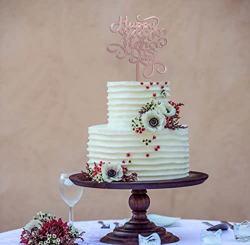 Jozon 10 Pieces Happy Mother’s Day Cake Topper Rose Gold Acrylic Mothers Day Cupcake Topper Thanks Mom Best Mom Ever Cake Picks For Mother's Day Birthday Party Cake Decorations #TOP6