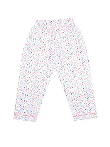 Image of Girls Premium Cotton Full Sleeves Printed Nightsuit Set | Collar Style Night Dress for Girls | Soft & Breathable Pajama Set | Trendy Kids Sleepwear & Nightwear