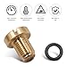 yorpyep Radiator Drain Plug, Exhaust Water Pipe Screw with Sealing Ring, Cooling System Expansion Box Ventilation Screw 17111712788, Compatible with 1/3/5 Series X1 X3 X5 E36 E39 E46 (Gold)