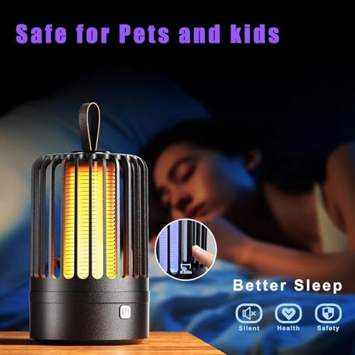 Insektenvernichter, Mückenlampe 2-in-1, elektrischer Fliegenvernichter, leistungsstarker 2800-V Insektenschutz, Fliegen und Mückenfänger für Innen,Außen,Garten,Camping