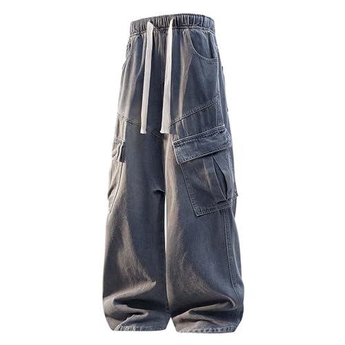 Jean baggy homme Y2K denim délavé coupe rétro ample décontractée