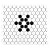 SOMERTILE Metro Hex Glossy White with Black Snowflake 10-1/4" x 11-7/8" x 5 mm Porcelain Mosaic Tile (10 Tiles/8.65 sqft.)", White/Black (FXLM1HGS)